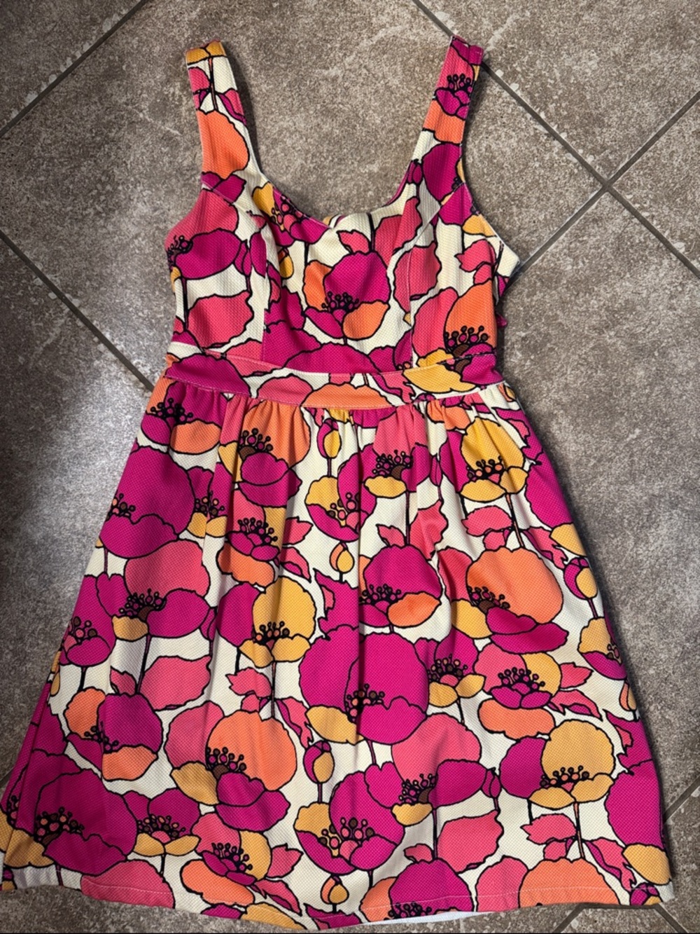 Judith March Pink, Orange, Yellow Floral Dress